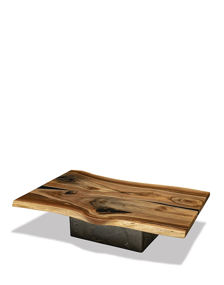 Coffee table con asse in noce europeo 100 anni