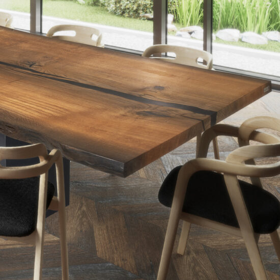Tavolo Rovere fossile ABR2021RO