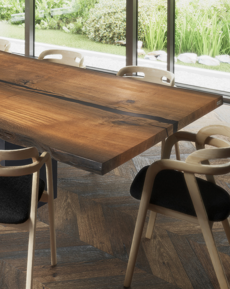 Tavolo Rovere fossile ABR2021RO